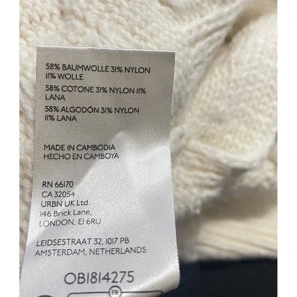 Anthropologie Maeve Oversized Cable Sweater Size XL Preppy Fisherman Academia - Picture 6 of 16